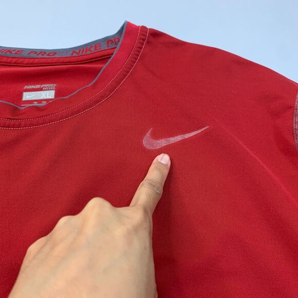 Nike Pro T Shirt Mens XL Extra Large Fitted Dri Fit Short Sleeve Gym Train Base - Picture 9 of 13